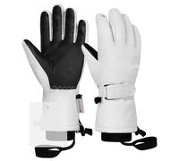 EFRJUWI Guantes de esquí Profesionales Gruesos for Hombre y Mujer, Resistentes al Viento, cálidos for Invierno, Nieve, Motos, Cinco Dedos por Ciclismo, Running(White,M-EU)