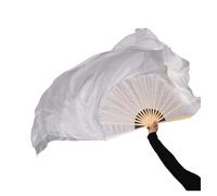 EFRJUWI Par de velos for Abanico de Baile, 2 uds., círculo, práctica de Bailarina de Seda Real, Accesorios for espectáculo, Disfraz folclórico Extra Largo y Fluido(Color 5,2pcs Right -2 People)
