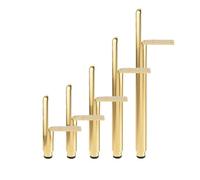 EFRJUWI Patas de gabinete Ajustables Multiusos, Muebles universales Aluminio, Patas Metal, Soporte Redondas for sofá Cama con Tornillos, 4 Uds para Gabinete Sofá Mesa(Black-78MM-113MM)