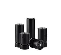 EFRJUWI Patas de Muebles Aluminio, Patas gabinete Negras Ajustables, Mueble TV, Mesa Centro, sofá, Columna Soporte diámetro 50mm para Gabinete Sofá Mesa(Silver 18cm)