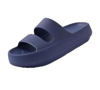 EFRJUWI Zapatillas de nube for mujer, pantuflas de verano con plataforma al aire libre, zapatillas de ducha for el hogar, toboganes de playa for mujer(Deep Blue,39(24cm))