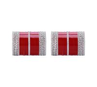 Efulgenz Juego de brazaletes indios para mujer, estilo punjabi chuda, tradicional, boda, novia, chura, acrílico, cristal sintético, Kundan, joyería de moda para mujer (56 piezas), 2-6, Acrílico, Sin