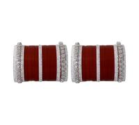 Efulgenz Juego de pulseras indias para mujer, estilo punjabi chuda, tradicional, boda, novia, chura, acrílico, cristal, joyería de moda para mujer (64 piezas), 2-6, Acrílico, Sin piedra preciosa