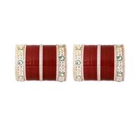Efulgenz Juego de pulseras indias para mujer, estilo punjabi chuda, tradicional, para boda, novia, chura, acrílico, joyería de moda para mujer (56 piezas), 2-8, Acrílico, Sin piedra preciosa
