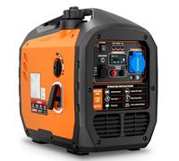 EFURDEN 2200W Generador Inverter Gasolina Silencioso 4 Tiempos Portátil | Generador Electrico Portátil con modo Eco, salidas 230V/USB/12V, 4h de autonomía para Camping, Caravana y Emergencias