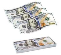 efuturetime 100 x Prop Money Copy Money 100$, Billetes Juguete, Dinero Juguete Dollars, Dinero de Juguete para Niños, Scratch Cash para el Aprendizaje, Juegos, Bricolaje, Cosplay, Fiestas