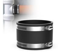 EFUTURETIME 100mm Manguito de Goma Flexible de EPDM Rango de Sujeción 97-100mm con Abrazaderas de Acero Inoxidable para Tubos de PVC Manguera de Ventilación, Separador de Polvo, Filtro de Carbón