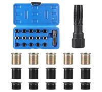 efuturetime 16 Piezas Kit de Reparación de Roscas de Bujías M14 X 1,25mm, Reparar Roscas de Bujías Dañadas en Culata Coches y Cortacéspedes Motores