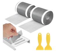 EFUTURETIME 2 pcs 10m Atrapa Pelos Ducha Rectangular Autoadhesivo Desechable, 9 cm x 10 m, Filtro Canalones de Ducha Adhesivo Flexible para Rejilla desague Ducha, Cocina, Baño, contra Atascos