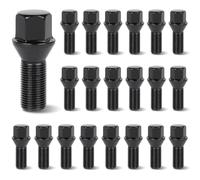 EFUTURETIME 20 x Tornillos de Rueda M14 x 1,25 27 mm, Collar Cónico 60°, Tornillo de Rueda Hex 17 mm, compatible con B_M_W 1, 3, 5