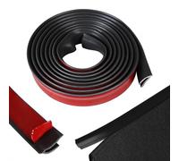 EFUTURETIME 3 Metros Listón de Borde Autoadhesivo para Alfombras, Tiras de Transición de Suelo de PVC, para la Decoración y Fijación de Moqueta, Negro