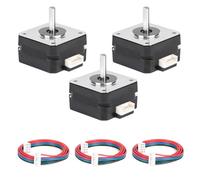 EFUTURETIME 3 Pcs Nema 17 Motor Paso a Paso Bipolar 42 X 23mm, 3,6 V/1A, 16 Ncm 1,8°, 2 Fases 4 Cables con 1m Cable para Motores de Impresoras 3D, Fresadoras Cnc, Brazos Robóticos y Grabado Láser