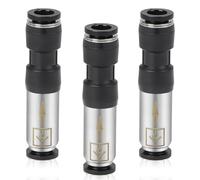 EFUTURETIME 3 x Válvula de Retención Neumática de 8 mm, Inoxidable | de Comprobación Unidireccional, Accesorios para Conexión Rápida de Líneas de Aire