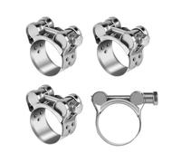 EFUTURETIME 4pcs Abrazaderas de Manguera de Acero Inoxidable 26-28 mm, 18 mm de Ancho, Abrazaderas de Perno, Clips de Ductos para Tubo de Escape de Motocicleta, Tubos