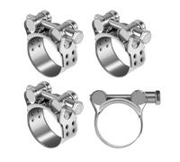 EFUTURETIME 4pcs Abrazaderas de Manguera de Acero Inoxidable 29-31 mm, 20 mm de Ancho, Abrazaderas de Perno, Clips de Ductos para Tubo de Escape de Motocicleta, Tubos