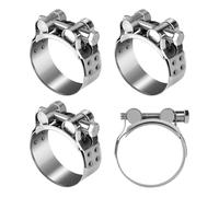 EFUTURETIME 4pcs Abrazaderas de Manguera de Acero Inoxidable 48-51 mm, 22 mm de Ancho, Abrazaderas de Perno, Clips de Ductos para Tubo de Escape de Motocicleta, Tubos