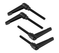 efuturetime® 4PCS Manija de Sujeción, M8 Mango Ajustable para Posicionamiento y Apriete, Negro, 60mm