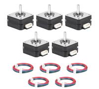EFUTURETIME 5 Pcs Nema 17 Motor Paso a Paso Bipolar 42 X 23mm, 3,6 V/1A, 16 Ncm 1,8°, 2 Fases 4 Cables con 1m Cable para Motores de Impresoras 3D, Fresadoras Cnc, Brazos Robóticos y Grabado Láser
