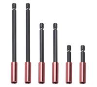 EFUTURETIME 6 Pcs Portapuntas Magnético, 1/4" Hexagonal Destornillador Barra de Liberación Rápida 60/100/150mm para Brocas, Puntas Eléctricas, Puntas Atornillador
