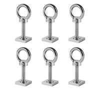 efuturetime 6 X T-Slot Adaptador M6-35mm, Tuercas T-Slot Acero Inoxidable 2x2x0.4cm con Tuercas y Arandelas para Portaequipajes de Techo Compatible con Thule, M6-Tuerca Anular