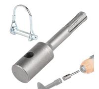 EFUTURETIME Adaptador de Barrena con Pin de Bloqueom para SDS Plus Martillo Perforador Ahoyador Atornillador Inalámbrico, para Taladro de Tierra Ø40-150 mm, Postes, Estacas, Vallas