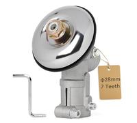 EFUTURETIME Cabezal de Engranaje de 7 Dientes y 28 mm, Universal Accesorios para Cabezal de Desbrozadora, Trimmer de Caja de Engranaje