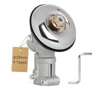 EFUTURETIME Cabezal de Engranaje de 9 Dientes y 28 mm, Universal Accesorios para Cabezal de Desbrozadora, Trimmer de Caja de Engranaje