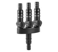 EFUTURETIME Distribuidor de Agua en 3 Vías, 1/2 Pulgadas (13 mm) y 3/4 Pulgadas (19 mm) Adaptador Ajustable de ABS para Grifos, Dispensador de Manguera para Fuentes