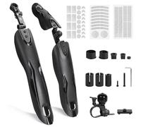 efuturetime Guardabarros MTB 24/25/26/27/28/29 Pulgadas, Guardabarros Bici de Delantero y Trasero con Timbre Desmontable y Pegatinas Reflectantes