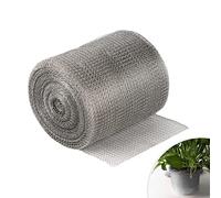 EFUTURETIME Malla de Alambre de Acero Inoxidable, 12,5 cm*24 m, Valla Antibabosas de Acero INOX, Lecho Elevado de Protección Antibabosas para Plantas de Jardín Protectoras