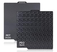 EFUTURETIME Placa de Impresora 3D 257x257 mm Doble Cara PET+PEO, Hot Bed en Acero Flexible para Bambu Lab X1/X1C/X1E/P1P/P1S/A1