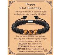 EFVISD 12, 13, 14, 15, 16, 17, 18, 21, 30, 40, 50, 60, 70, 80, 90, 100 cumpleaños, regalos para él, hombres, pulsera de cumpleaños para niños, papá, hijo, nieto, sobrino, novio, hermano, abuelo