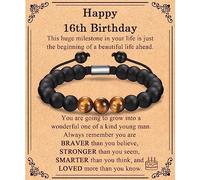 EFVISD 12, 13, 14, 15, 16, 17, 18, 21, 30, 40, 50, 60, 70, 80, 90, 100 cumpleaños, regalos para él, hombres, pulsera de cumpleaños para niños, papá, hijo, nieto, sobrino, novio, hermano, abuelo, 5.5