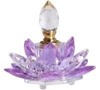 EFzkrtvm Frasco pulverizador de Perfume portátil, Atomizador de Perfume Vidrio Recargable, estatuilla Flor Cristal, Regalo púrpura
