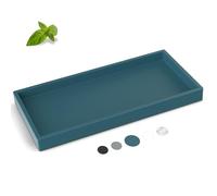 EG-SIPRO Bandeja para encimera de baño, Bandeja de tocador de Silicona Gruesa, dispensador de jabón Rectangular Duradero inastillable para encimera