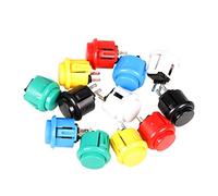 EG STARTS 12x 24mm OEM Arcade Buttons Switch Replace para Sanwa OBSF-24 Push Button DIY Fighting Stick PC Joystick Juegos Parts (Each Color of 2 Pieces)