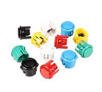 EG STARTS 12x 30mm Interruptor con botón pulsador Copiar Sanwa Obsf-30 Obsc-30 Obsn-30 Botones DIY Arcade Fighting Game Kits y Super Street Fighter Games - Cada color 2 piezas