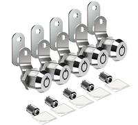 EG STARTS 5X Arcade Machine Cash Door Caja de Herramientas Tubular CAM Lock Cabinet Door Atom Lock 5 Same Keys Arcade Games Kit Piezas (Corto & Bloqueo)