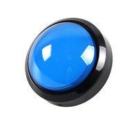 EG STARTS Arcada 4 Pulgadas 100mm Big Dome 12V LED Pulsadores Iluminados con microinterruptor para Arcade Machine Video Juegos Partes (Azul)