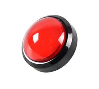EG STARTS Arcada 4 pulgadas 100mm Big Dome 12V LED Pulsadores Iluminados con microinterruptor para Arcade Machine Video juegos partes (Rojo)