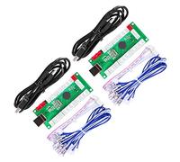 EG Starts Arcade 2 jugadores codificador USB cero retardo a Gamepad PC Botones para PC, MAME, Raspberry Pi, Arcade1Up, 3 salidas de alimentación rojas (5 pines + estilo Happ)