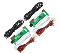 EG STARTS Arcade - Codificador USB de 2 jugadores cero retardo a controlador de juegos de PC Arcade Joystick botones para PC, MAME, Raspberry Pi, Arcade1Up, 3 salidas de alimentación rojas (5 pines +