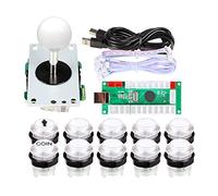 EG starts codificador de juegos clásicos de Arcade Cabinet Kit USB a PC Joystick Mango + 5 V luces LED Pulsadores para Arcade Juego de PC bricolaje Proyecto & Mame & Raspberry Pi Bricolaje partes,