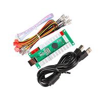 EG STARTS Codificador USB de retardo cero a PC LED Joystick Set compatible con LED Arcade Joystick DIY Kit Controlador Parte Mame Games (cable de 5 pines + 10 cables de 3 pines de 2,8 mm)