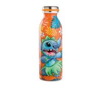 EGAN Stitch - Botella de agua de acero inoxidable de 500 ml, botella aislada de doble pared para bebidas frías y calientes, botella de viaje a prueba de fugas, ecológica, diseño de Disney, niños y