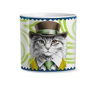 Egan Juego de 2 cubremacetas Human Essence Gato ''Independce'' 12 x 12 cm