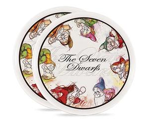 EGAN Juego de 2 platos de pizza de 7 enanitos