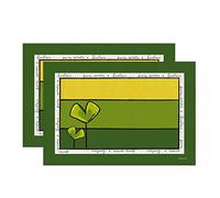 Egan paf63/07 V Juego de manteles Individuales, Tela, Verdes, 2 Unidad