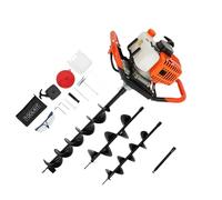EGBNSY Ahoyadora Gasolina, Ahoyadora, Desbrozadora Gasolina, Motor 2T 52CC, Taladro Tierra Con 3 Brocas (10/15/20cm), Depósito 1.2L, para Perforar En Jardines, Postes O Plantar Árboles
