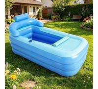 EGBNSY Bañera Plegable Adulto, 160x84x64cm Bañera Adulto Portatil, Exterior 2 Personas, Plegable y Fácil De Guardar, Bañera para Usar En Jardín, Terraza O Ducha Al Aire Libre